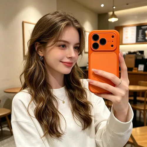 Vista 5 de Funda de silicona líquida para iPhone 17 Pro Max equipada con película protectora de lente, anticolisión suave al tacto y resistente a las manchas