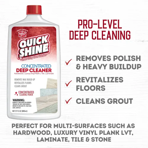 Vista 6 de Quick Shine Brillo de piso de madera dura de 64 onzas, 2 unidades Limpiador y pulido a base de plantas con carnauba Simplemente rocía y extiende