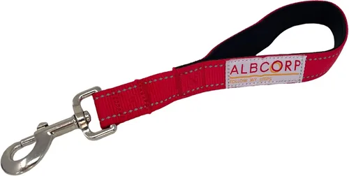 Vista 4 de Albcorp Correa corta para perro, nailon Owen con mango de neopreno acolchado, 12 pulgadas, negro