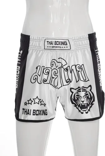 Vista 3 de Aiihoo Pantalones cortos de Muay Thai para niños, boxeo, kickboxing, artes marciales, artes marciales, entrenamiento de artes marciales, tronco