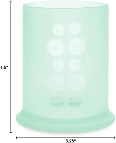 Vista 7 de Olababy Taza de entrenamiento 100% de silicona para bebé y niño pequeño (menta)