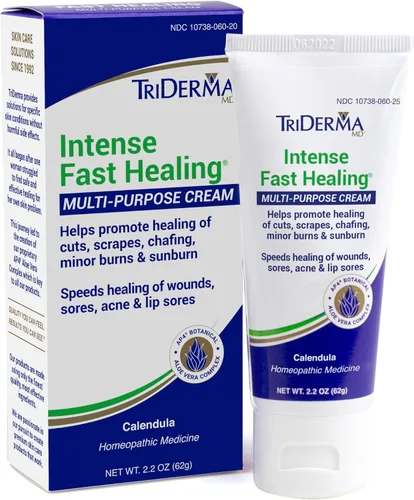 Vista 9 de TriDerma Crema multiusos intensa de curación rápida para cortes, rasguños, llagas, rozaduras, quemaduras menores y quemaduras solares
