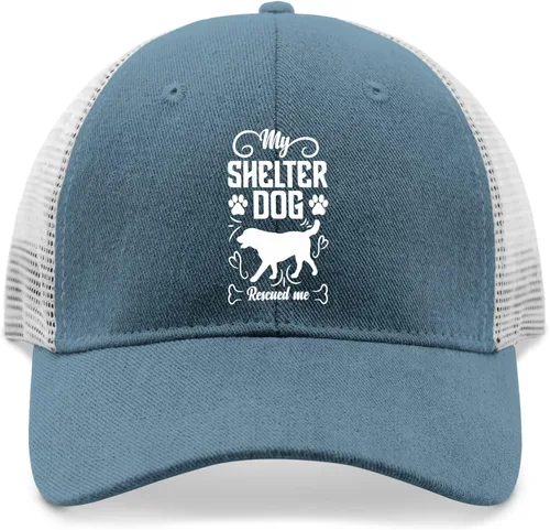 Vista 9 de devor Baseball Cap My shelter Dog Rescued me Baseball Cap, Funny Hat for Men