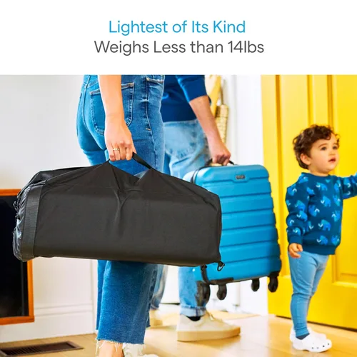 Vista 4 de Munchkin Ultra-Lite - Corral 3 en 1, cuna de viaje y moisés para recién nacidos de hasta 24 meses, ligero, sin herramientas, incluye colchón