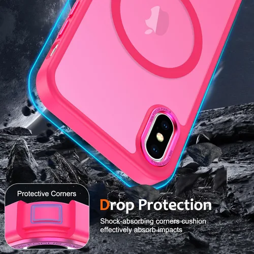 Vista 98 de Anuck - Funda magnética para iPhone 11 compatible con MagSafe, carcasa trasera mate translúcida dura, borde de TPU, delgada, resistente a impactos
