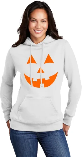 Vista 18 de Go All Out Jack O Lantern Pumpkin Face Halloween Divertida sudadera con capucha para hombre y mujer Naranja