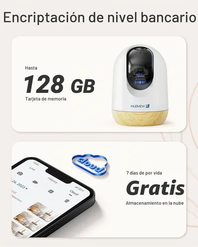 Vista 9 de MUBVIEW Cámara de seguridad interior de 5MP, cámara WiFi de doble banda