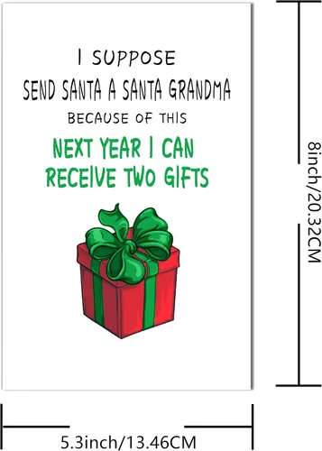 Vista 5 de Joycard Tarjetas de Navidad divertidas y humorísticas, tarjetas de felicitación de Año Nuevo, tarjeta de felicitación de Navidad para novio, novia