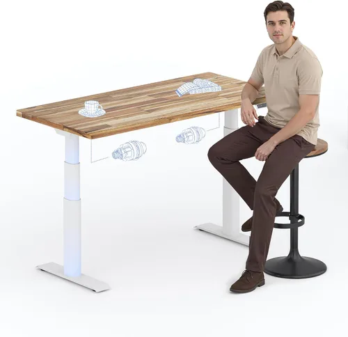Vista 27 de FLEXISPOT E8 Premium North American - Escritorio de pie de nogal negro
