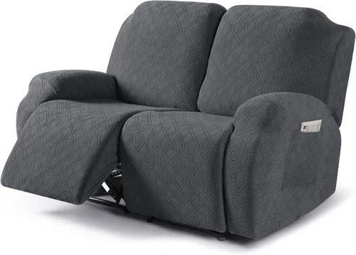 Vista 13 de VANSOFY Funda para silla reclinable, 3 piezas elásticas para silla reclinable, funda suave para silla reclinable, protector de muebles para perros