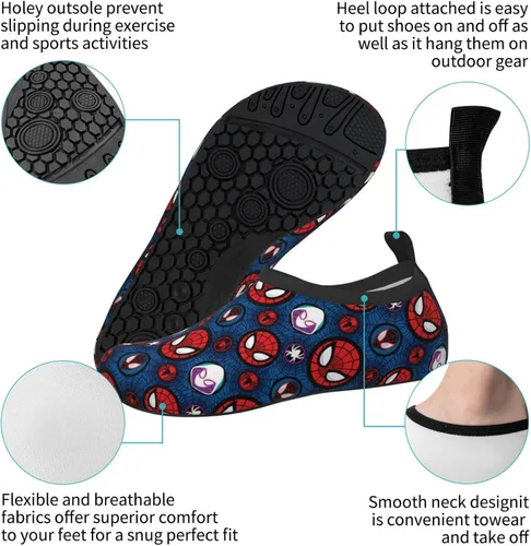 Vista 6 de Zapatos acuáticos favoritos de superhéroes para niños, antideslizantes, de secado rápido, zapatos acuáticos para deportes al aire libre, playa
