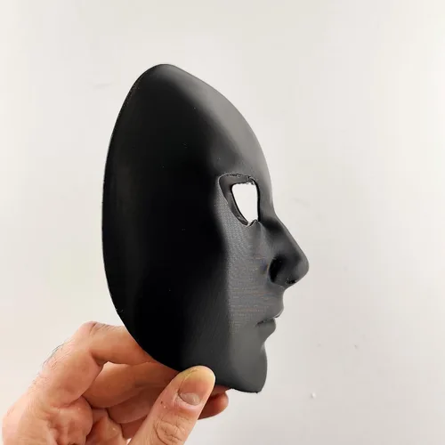 Vista 5 de Anonymous Cosplay Mask Stealth Assassin Sci-Fi Villain Mask Gothic Mask 3D Printed Faceless Phantom