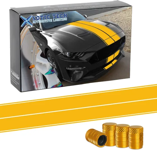 Vista 14 de x xotic tech Calcomanía Doble-Dual Sport de Vinilo con Gráficos de Rayas de Carreras para Capó, Techo, Maletero y Parachoques, Compatible con Ford