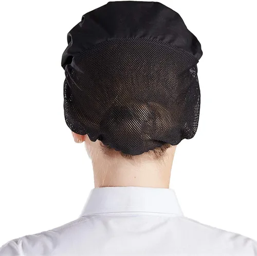 Vista 6 de Nanxson 3 piezas de sombrero de chef de cocina, gorra de chef de cocina, redes para el cabello CF9033