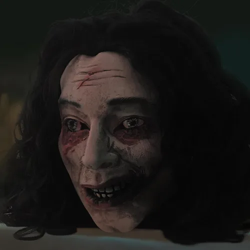 Vista 6 de Disfraz de película de miedo Evil Dead Rise 2023 para adultos, máscara de fantasma, máscara facial de Horri accesorio de cabeza completa, decoración