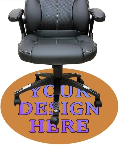 Vista 27 de Tapete redondo personalizado para silla de escritorio de oficina, diseño de tu propio logotipo de foto, texto, alfombrillas circulares