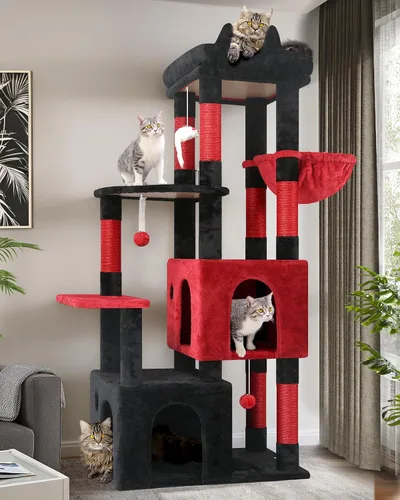 Vista 9 de Globlazer Torre de Gato para Gatos de Interior, Árboles de Gato de Alta Resistencia para Gatos Grandes Gatos Adultos Grandes Torre de Gato Maine