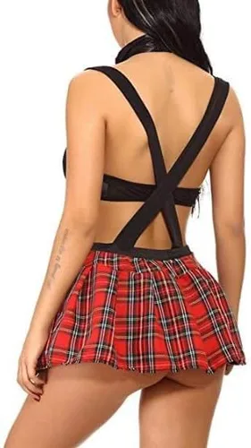 Vista 2 de CIUCIMIA Womens Sexy Costume Outfit Babydoll Lingerie Cosplay Nurse Sets School Girl Uniform French Maid Bedroom Clothes