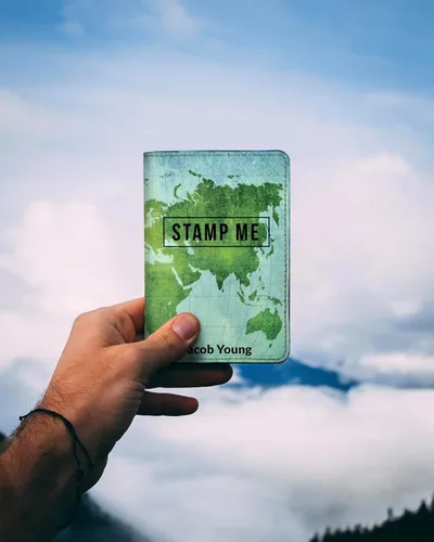 Vista 34 de Wanderlust - Soporte para pasaporte de cuero para mujer