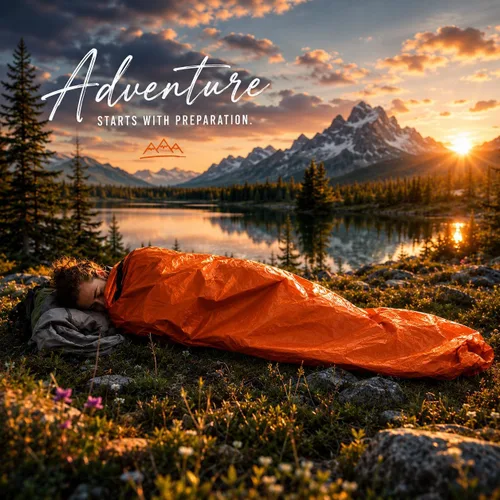 Vista 7 de NovaMedic Saco de dormir de emergencia – Saco térmico de supervivencia de Mylar de 84 x 36 pulgadas – impermeable, ligero y compacto manta
