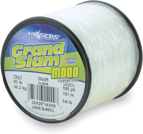 Vista 16 de HI-SEAS Línea de pesca de monofilamento Grand Slam - Fuerte y resistente a la abrasión en transparente, rosa, verde, azul humo, amarillo Amarillo