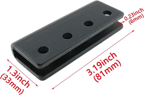 Vista 2 de HJGarden Bi Parting - Conector de hardware para puerta corrediza de granero para pista plana de 1 9/16 pulgadas, adaptador de riel de hardware