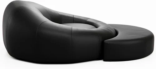 Vista 3 de Seatcraft Asiento de cine en casa Asiento de cuero italiano negro