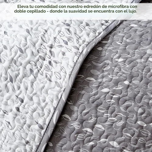 Vista 5 de Juego de funda para sofá cama de tamaño individual, 6 piezas, fundas a 1 - Hojas Botánicas Gris