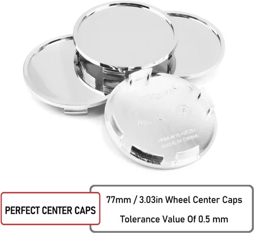 Vista 7 de RTrhinotuning 4 piezas de tapas centrales de rueda cromadas de 3.03 pulgadas para llantas de 2015-2019 F150 2015-2018 Expedition, diámetro exterior