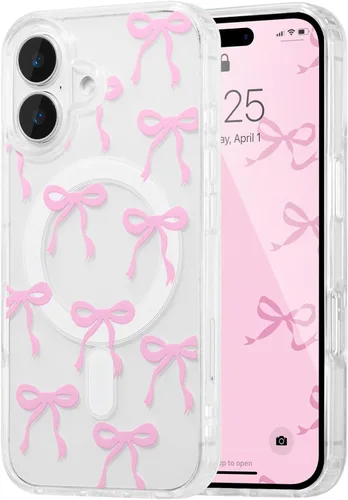 Vista 86 de UEEBAI - Funda magnética para iPhone 11, diseño de lazo, compatible con MagSafe, funda transparente delgada inalámbrica, antiamarilleo, a prueba