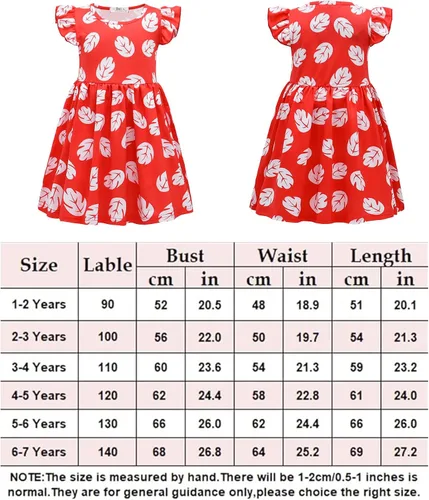 Vista 6 de SHELOVESIT Vestido Lilo de princesa roja para niñas, disfraz hawaiano de cumpleaños, fiesta de Halloween, cosplay