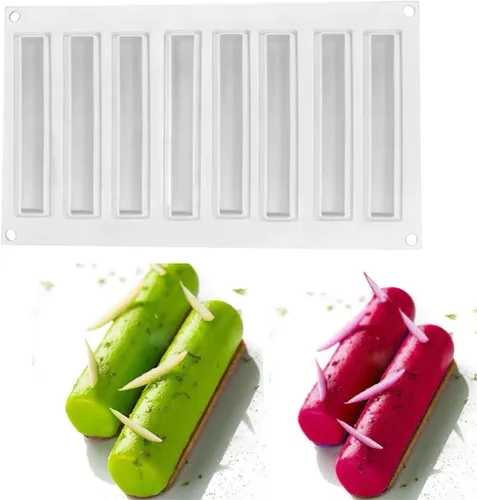 Vista 5 de Molde de silicona cilíndrico 3D para hornear mousse, moldes de silicona 3D para tartas, molde de postres franceses para pastelería, chocolate Silm