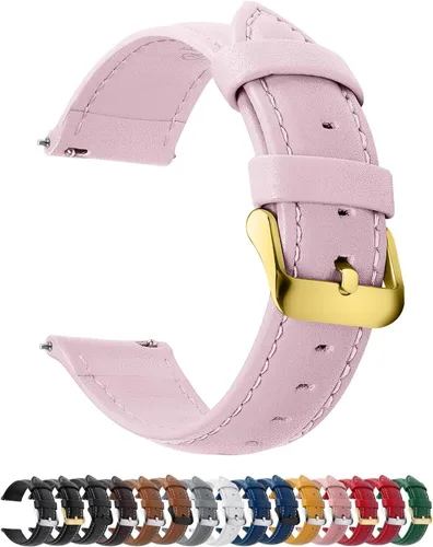 Vista 11 de Fullmosa Correa de reloj de piel de liberación rápida para hombres y mujeres, correas de repuesto de ancho 0.472 in, 0.551 in, 0.630 in, 0.709 in
