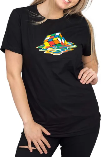 Vista 2 de Rubik's Cube Melting Sheldon Cooper The Big Bang Theory - Camiseta negra
