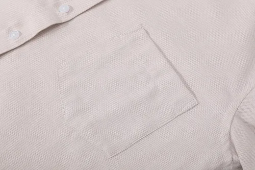 Vista 5 de Camisa con botones para mujer de manga larga Oxford camisa de algodón de corte clásico, blusa de trabajo resistente a las arrugas
