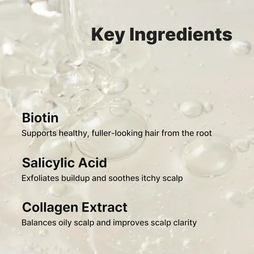Vista 6 de Champú de control de aceite coreano para cabello graso y volumen, 16.23 fl oz Deep-clarifying formula clears sebum & buildup while biotin &