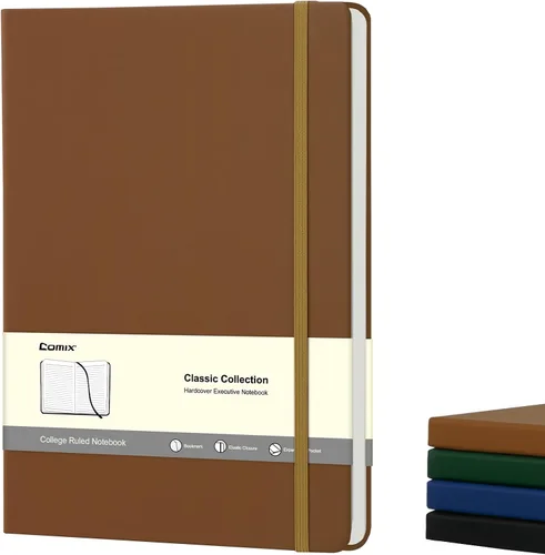 Vista 11 de COMIX Paquete de 3 cuadernos de diario rayados A4, 240 páginas, tamaño grande, 8.5 x 11 pulgadas, negro, cuadernos de tapa dura para hombres