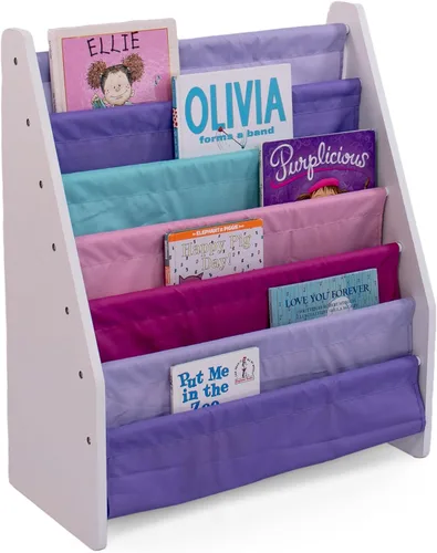 Vista 10 de Humble Crew - Estantería para niños de 6 niveles, organizador de estanterías para libros, armario extra grande para niños pequeños con bolsillos