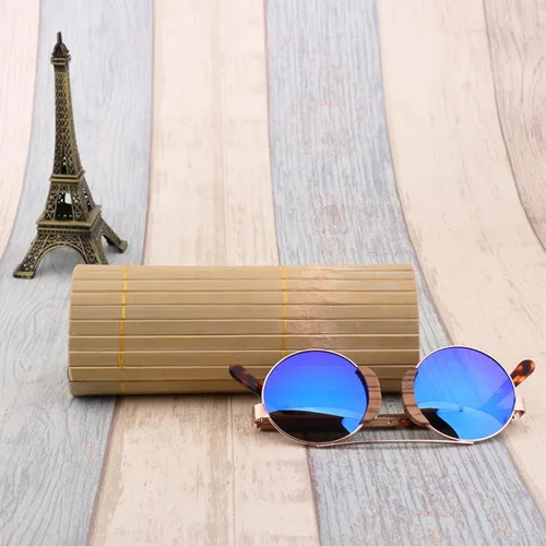 Vista 5 de sovpay Estuche de madera para gafas caja de almacenamiento de gafas elegante y ecológica, Blanco sucio