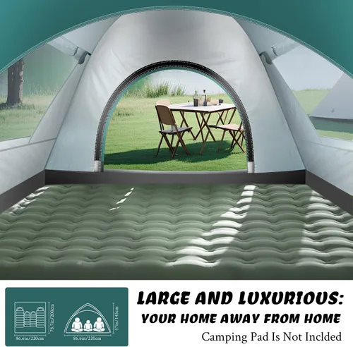 Vista 4 de Tienda de campaña para 2-3 personas, tienda de campaña automática instantánea para camping, fácil y rápida, tienda de campaña impermeable, tienda