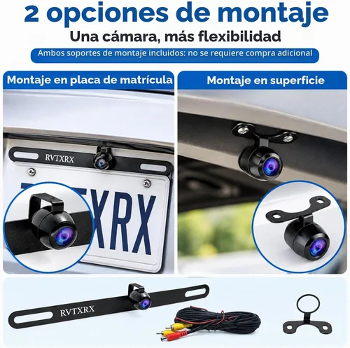 Vista 2 de Cámara de respaldo con ángulo de visión amplio de 170 grados