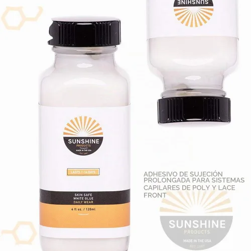 Vista 2 de Sunshine Tape Adhesivo para peluca de encaje, pegamento blanco seguro para la piel, uso prolongado (0.5 onzas)