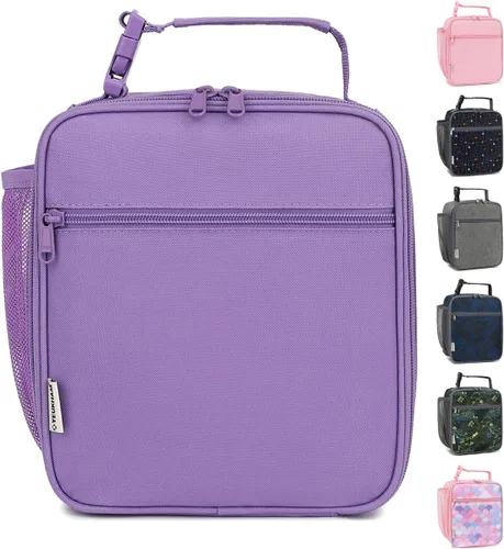 Vista 28 de GYEUKHAM Bolsa de Almuerzo Aislada para Mujeres, Niñas, Adolescentes, Bolsa de Almuerzo para Niños Grande con Aislamiento, Grande, Reutilizable