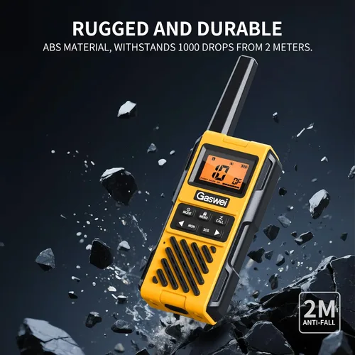 Vista 4 de Gaswei G1pro+ - Walkie Talkies impermeables IP67 de largo alcance para adultos, radios bidireccionales, radio FM, alertas meteorológicas VOX, SOS