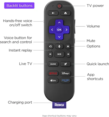 Vista 9 de Roku Smart TV – 55 pulgadas Pro Series 4K QLED RokuTV con retroiluminación Roku Voice Remote Pro, Dolby Vision IQ, frecuencia de actualización