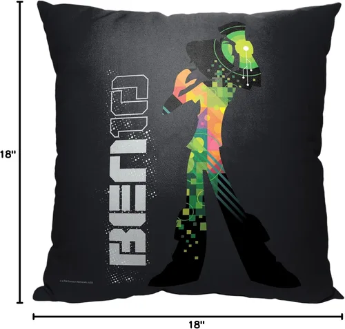 Vista 3 de Northwest Cartoon Network - Almohada Ben 10, 18 x 18 pulgadas, silueta Ben