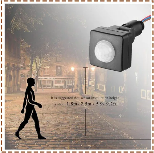 Vista 2 de KOOBOOK Sensor de movimiento infrarrojo del cuerpo PIR interruptor automático distancia de movimiento tiempo de retardo ajustable Light