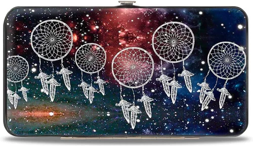 Vista 2 de Buckle-Down Bisagra Buckle-Down para mujer - Dream Catcher GalaxyBilletera blanca, multicolor, 7 x 4 de EE. UU, Varios
