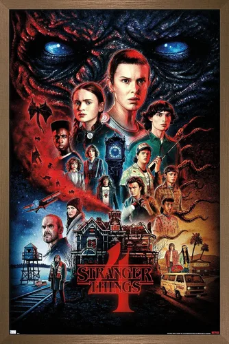 Vista 17 de Trends International Netflix Stranger Things: Season 4 - Póster de pared de una hoja, 14.725 x 22.375 pulgadas, versión enmarcada de madera