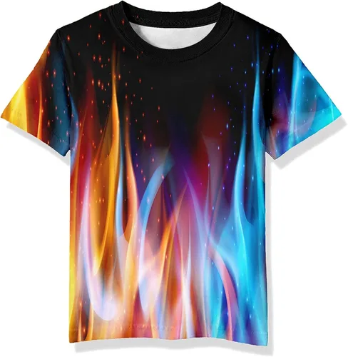 Vista 8 de Neemanndy Camisetas de manga corta con estampado 3D para adolescentes y niñas de 6 a 16 años Diseño 1